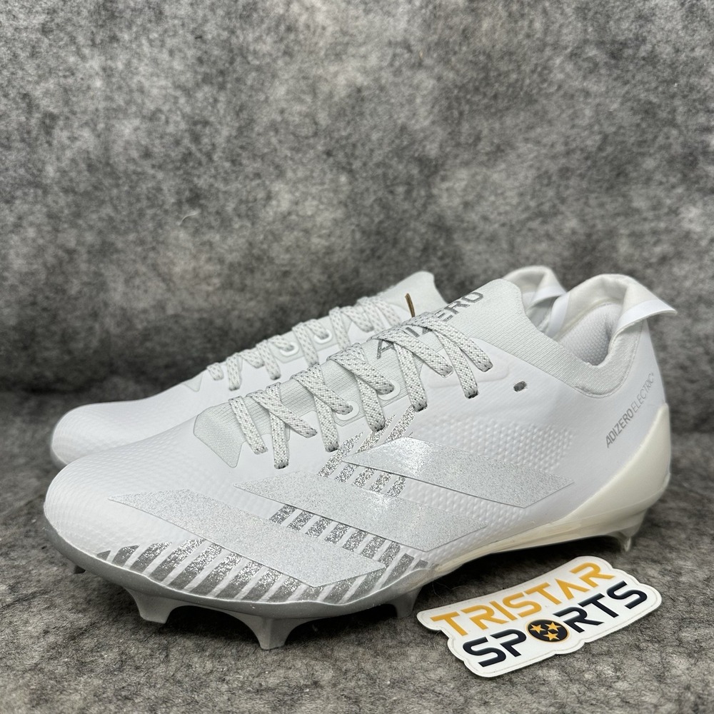 Adidas Adizero Electric+ 2 Football Cleats Mens Size 7 White Silver IE6278